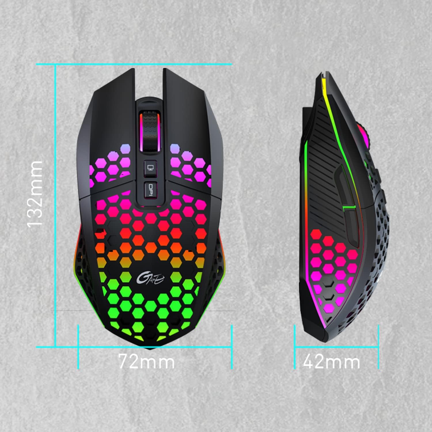 Wired Gaming Mouse – RGB Backlit, 800–8000 DPI, 7 Programmable Buttons, Ergonomic USB Optical Mouse for PC/Laptop (Black)