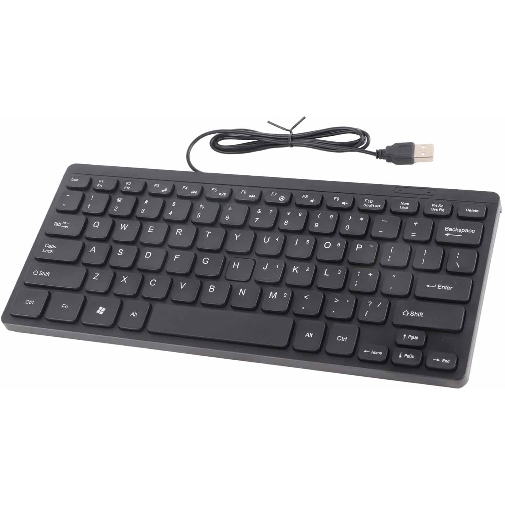 K1000 Mini USB Wired Multimedia Keyboard – Portable Laptop Accessory for Windows PC