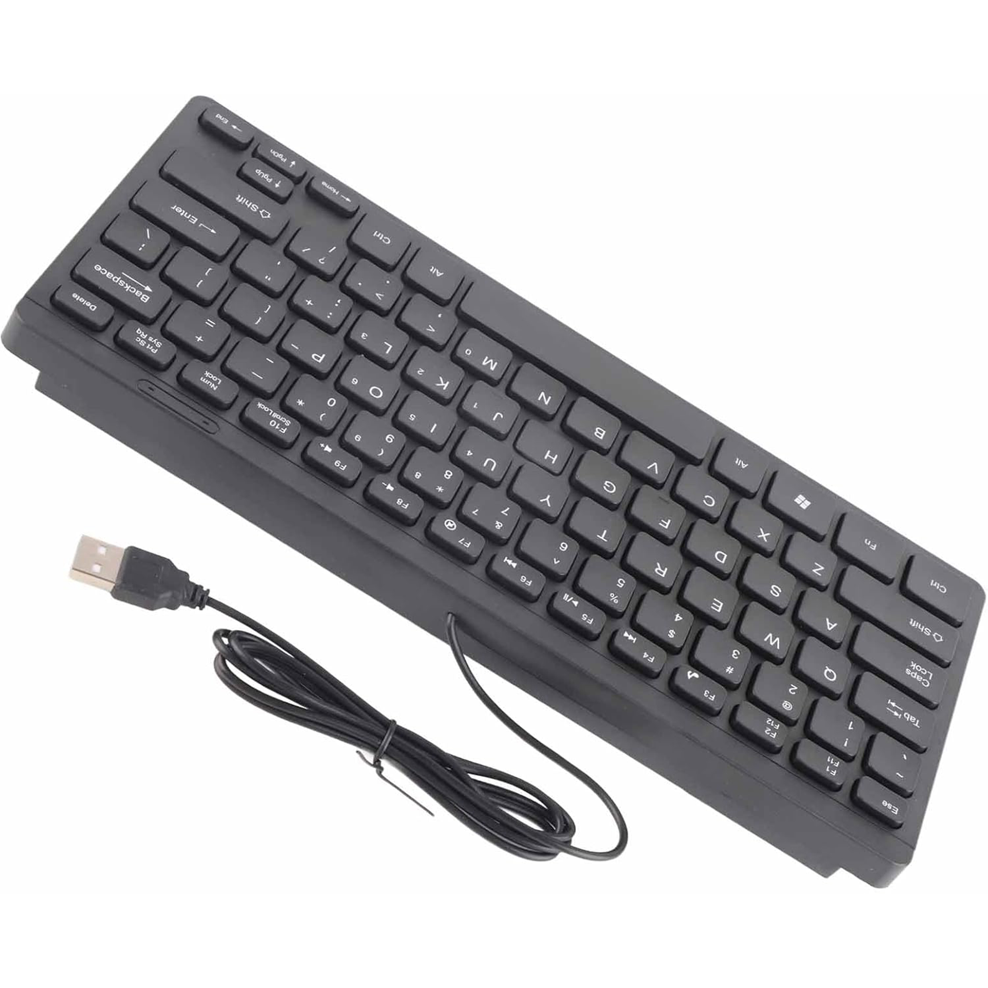 K1000 Mini USB Wired Multimedia Keyboard – Portable Laptop Accessory for Windows PC