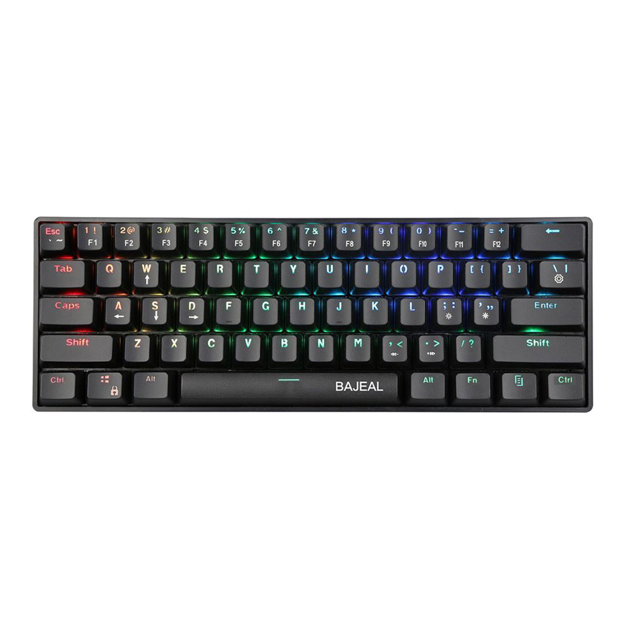 Wired Gaming Mechanical Keyboard 60% Type-C RGB Backlit Ultra-Compact Mini Teclado Hot Swappable 60 Percent with Blue Switches for PC(61 Keys)