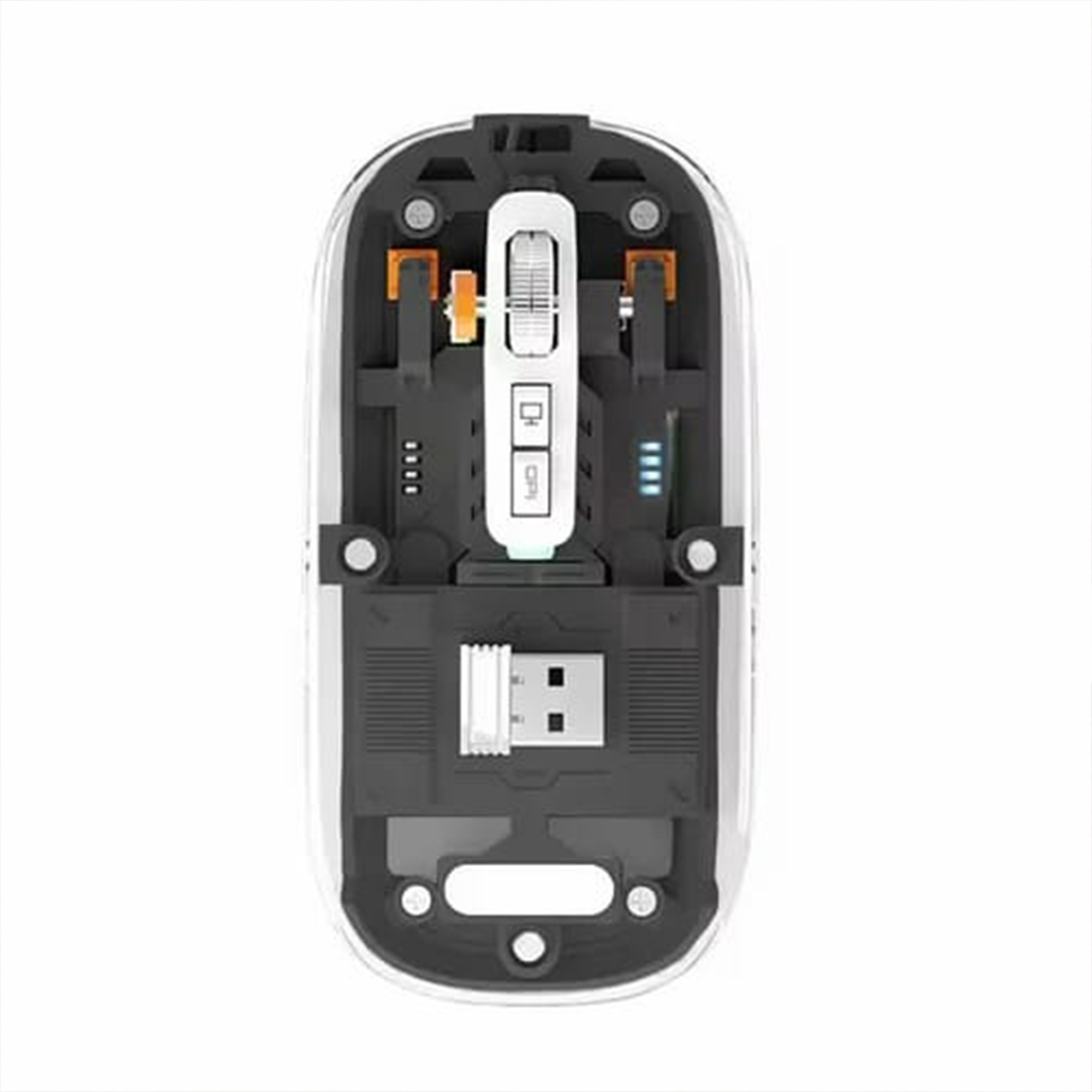 WIWU Crystal Transparent – 6 Wireless Mouse Colors Available: White, Blue, Pink, Green, Orange, Gray