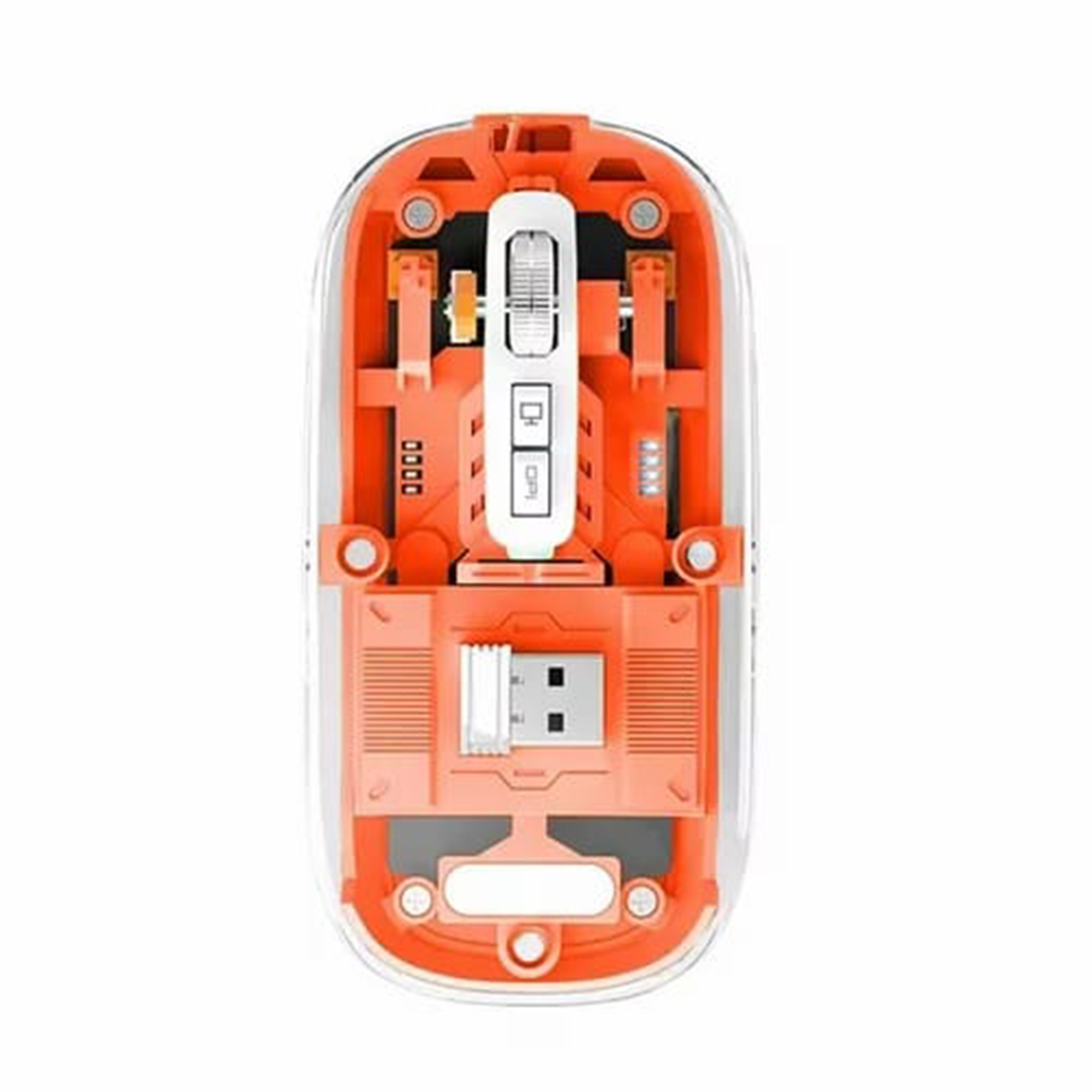 WIWU Crystal Transparent – 6 Wireless Mouse Colors Available: White, Blue, Pink, Green, Orange, Gray