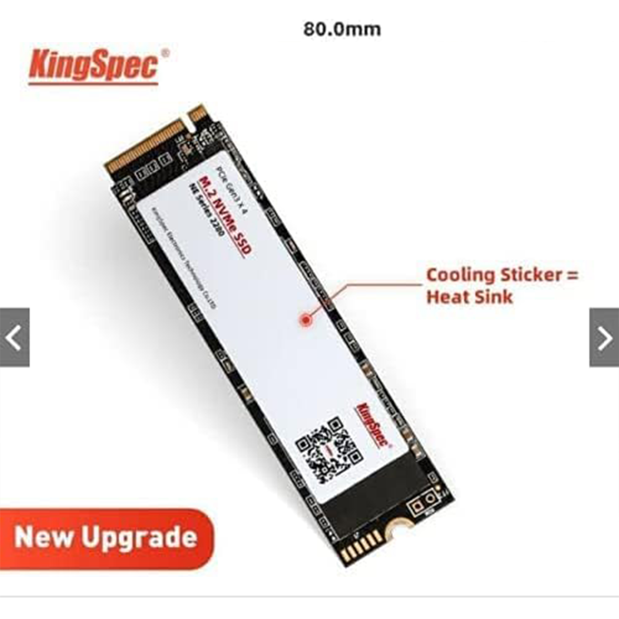KingSpec SSD 256GB, M.2 NVMe Gen3x4 SSD 2280 - Up to 2400MB/s, Internal Solid State Drive with 3D NAND Flash, Compatible with Desktop and Laptop