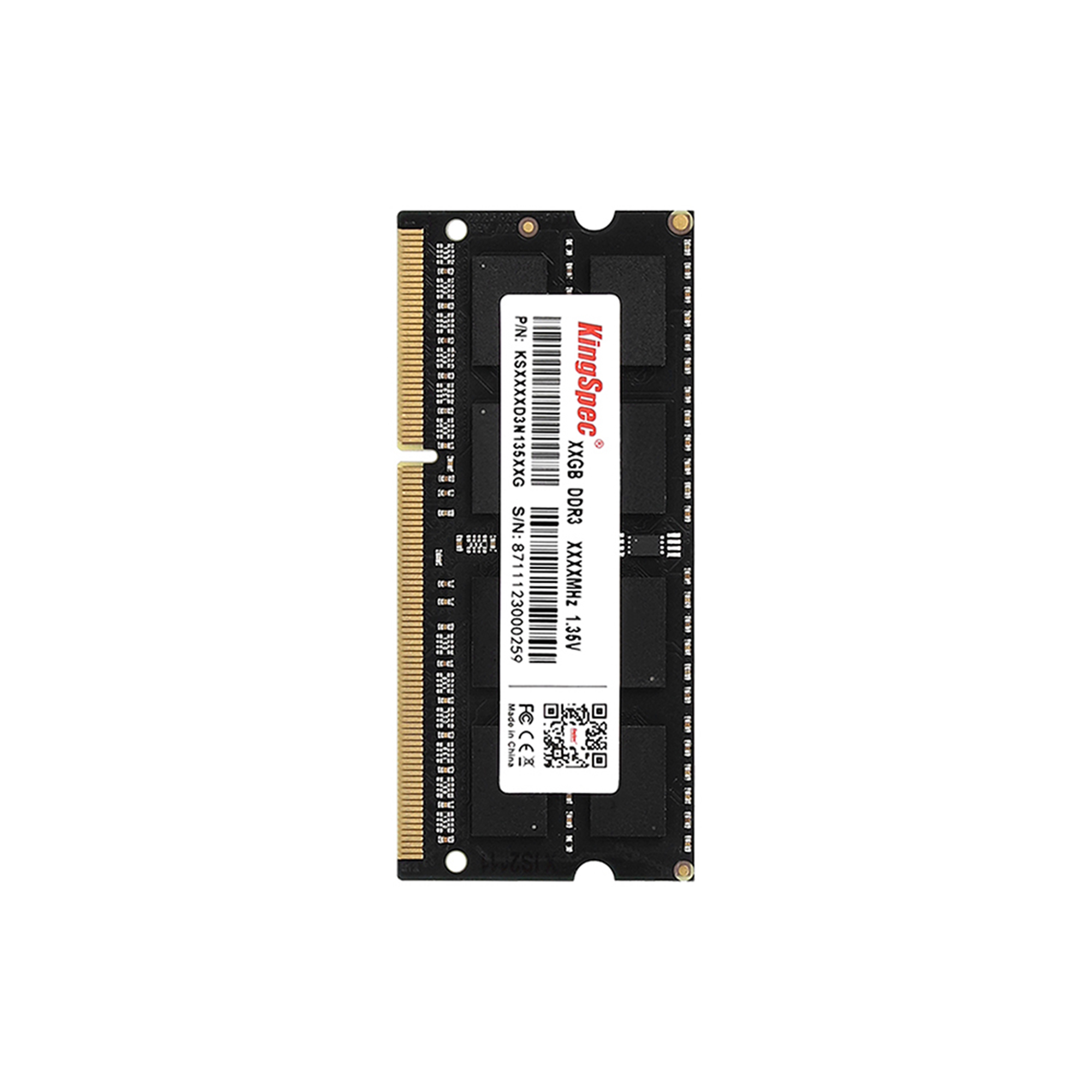 KingSpec 8GB DDR3 1600MHz Laptop RAM – PC3-12800 SODIMM, 204-Pin, 1.5V Memory Module KingSpec 8GB DDR3 1600MHz Laptop RAM – PC3-12800 SODIMM, 204-Pin, 1.5V Memory Module