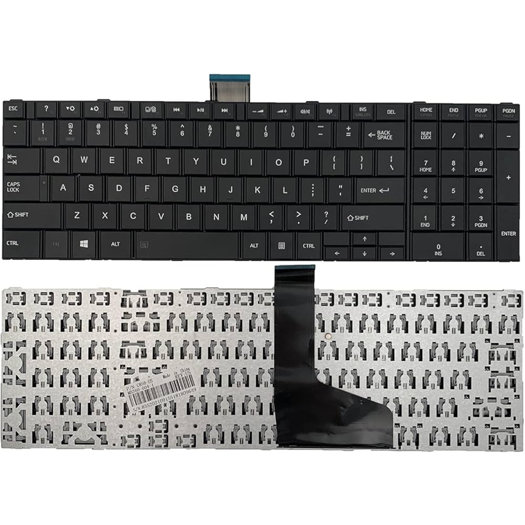 Keyboard for Toshiba Satellite C850 / C855 / L850 / L855 / P850 / P855 Series