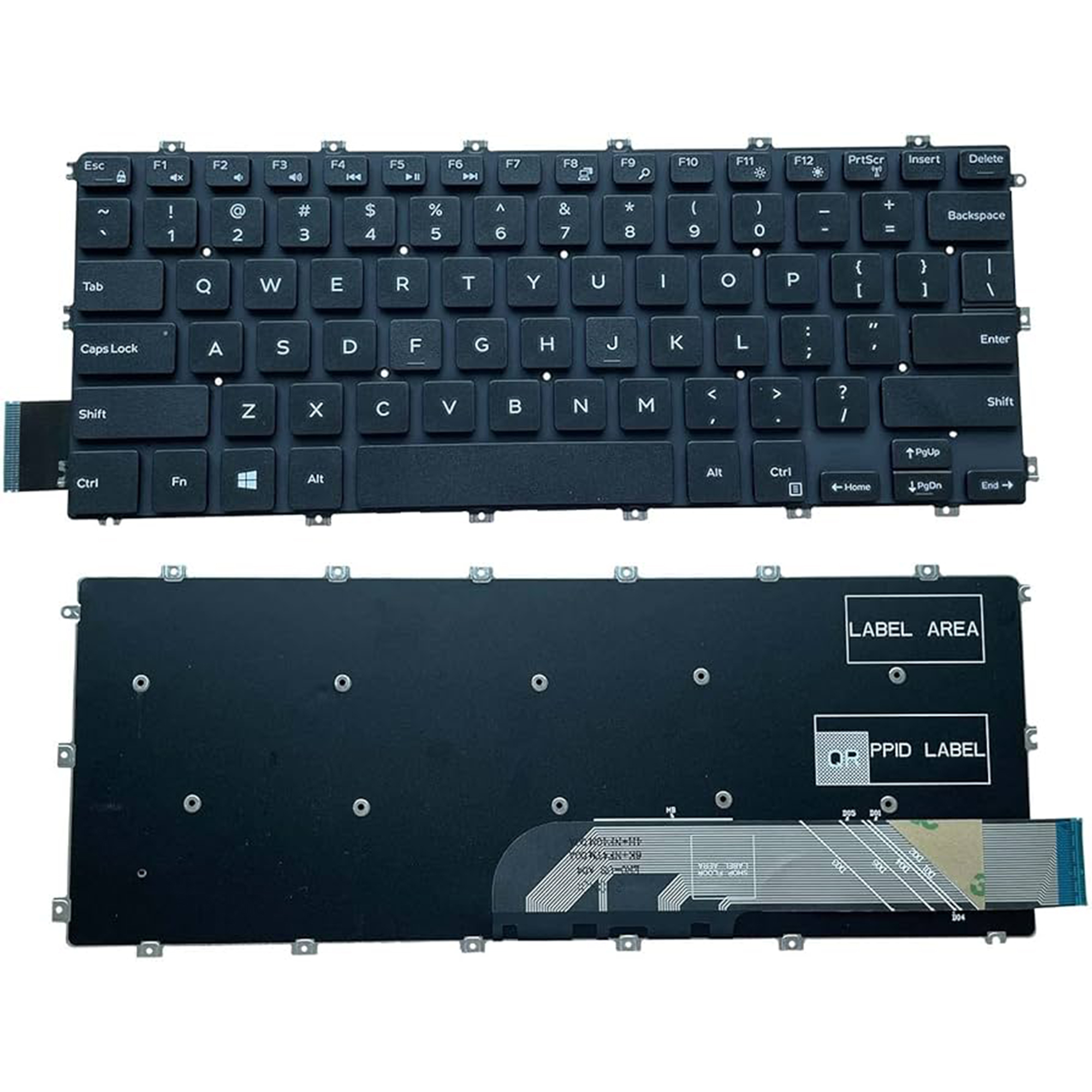 Keyboard for Dell Inspiron 5000 & 7000 Series – Models 5480, 5481, 5482, 5580, 5585, 7580, 7586 & More , Black, Backlit Compatible