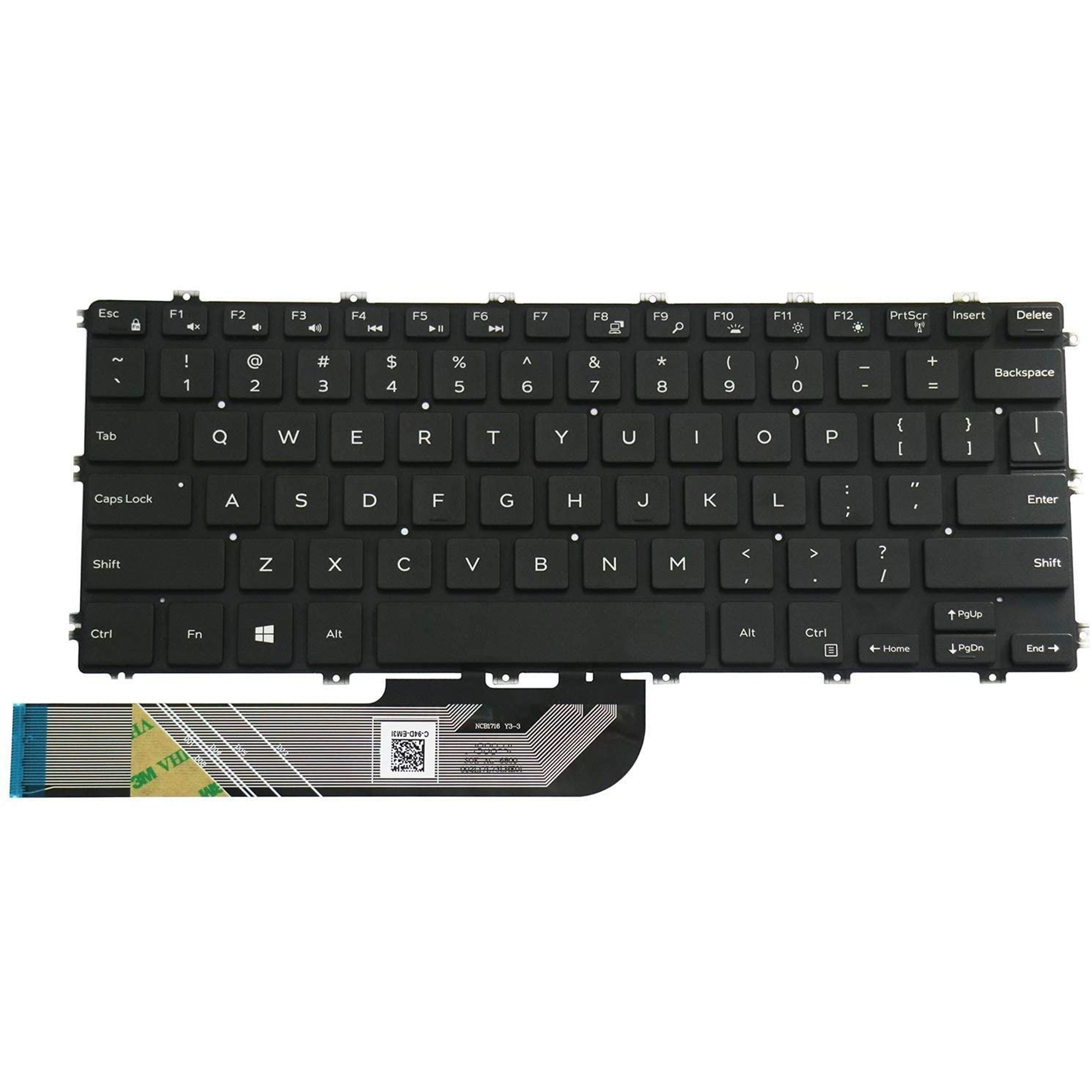 Keyboard for Dell Inspiron 5000 & 7000 Series – Models 5480, 5481, 5482, 5580, 5585, 7580, 7586 & More , Black, Backlit Compatible