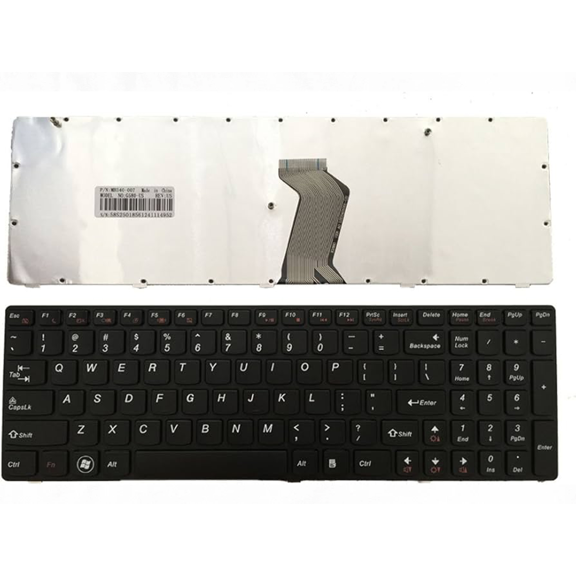 Keyboard for Lenovo G580, Z580, G585, Z585, G590 – Black (US Layout)