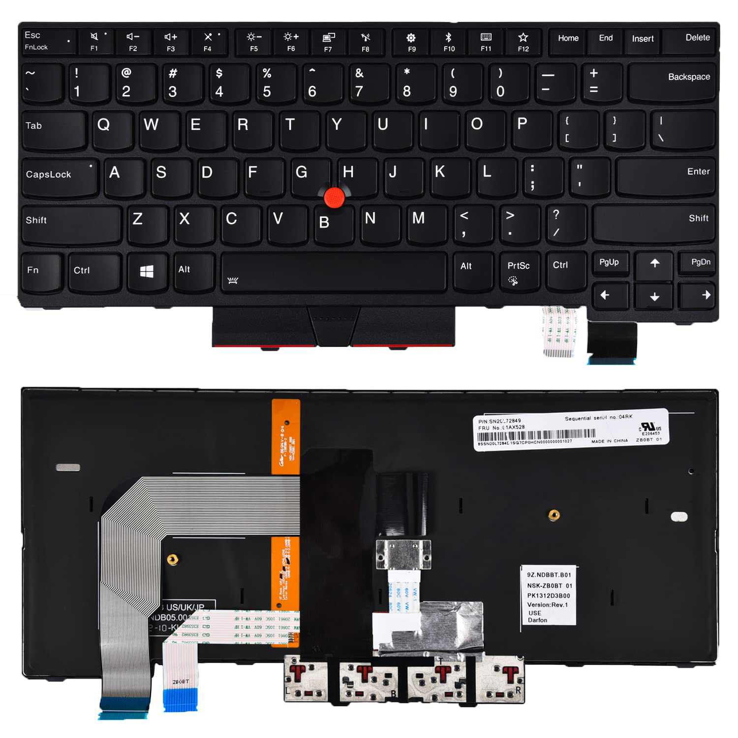 Keyboard  Lenovo Thinkpad T470 T480 A475 A485 Laptop with Backlight US Layout Keyboard  Lenovo Thinkpad T470 T480 A475 A485 Laptop with Backlight US Layout