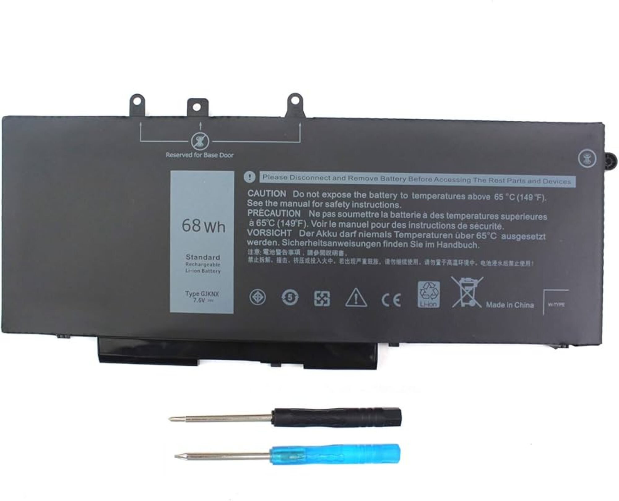 Replacement Battery for Dell Latitude GJKNX 5480 5580 5280 5288 5590 5488 5490 5491 5495 5591 E5480 E5580 E5490 E5590 & Precision 15 3520 3530