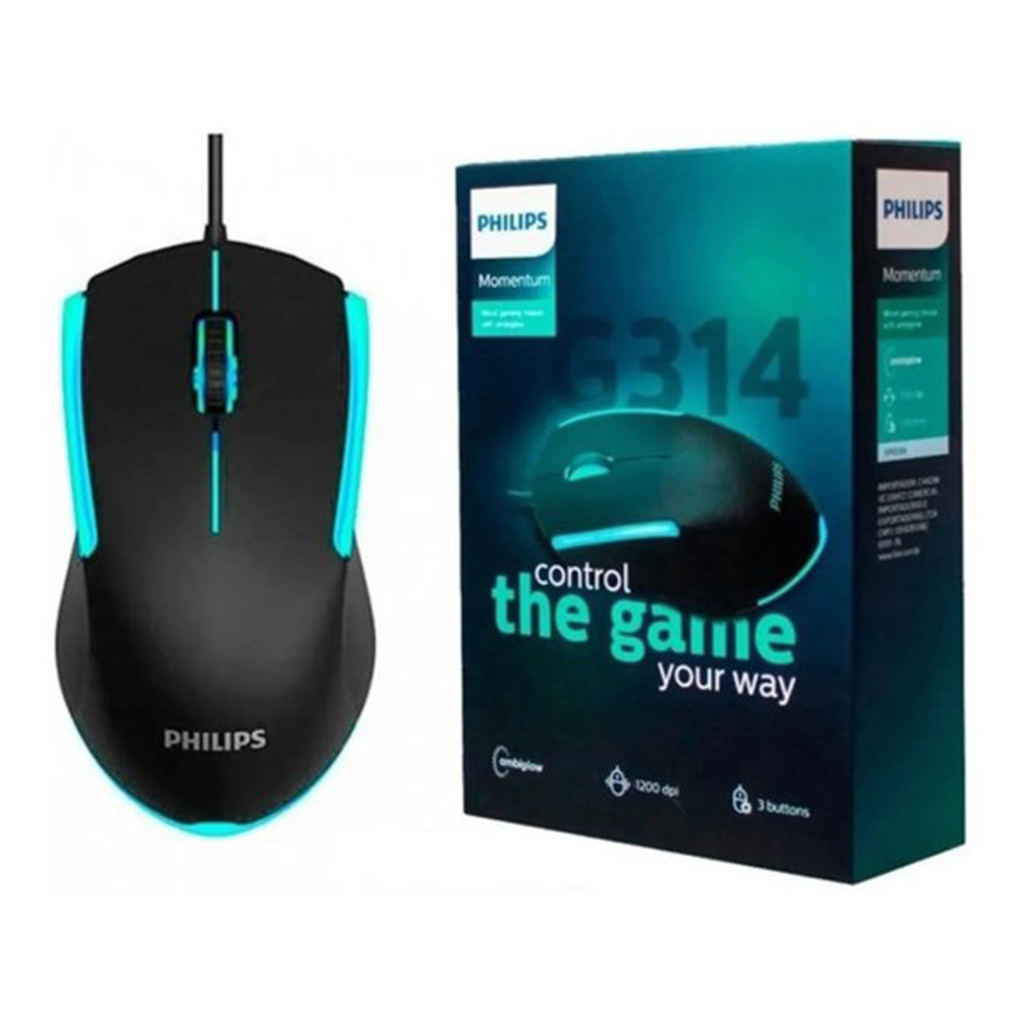 Philips G314 USB Wired Business Mouse Led Light Gaming Mouse
