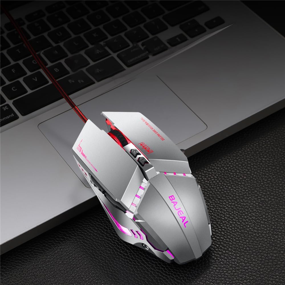 G7 Wired Mouse Corded Mice 7 Buttons LED Gaming Optical 3600 DPI