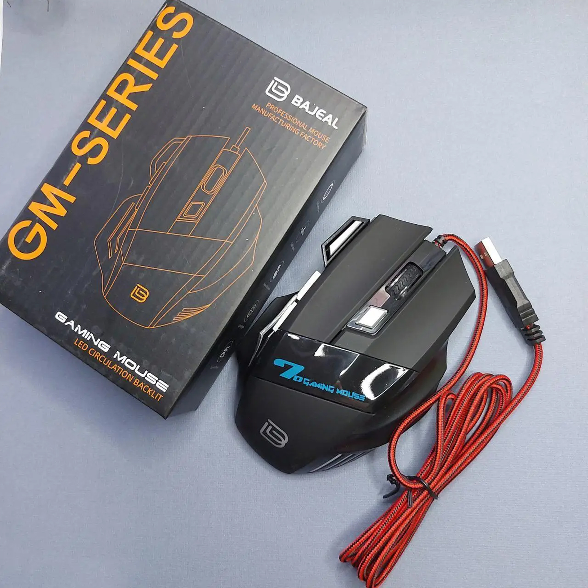 Bajeal GM-Series Gaming Mouse – 7 Buttons, 1200 DPI, Wired USB, LED Backlit