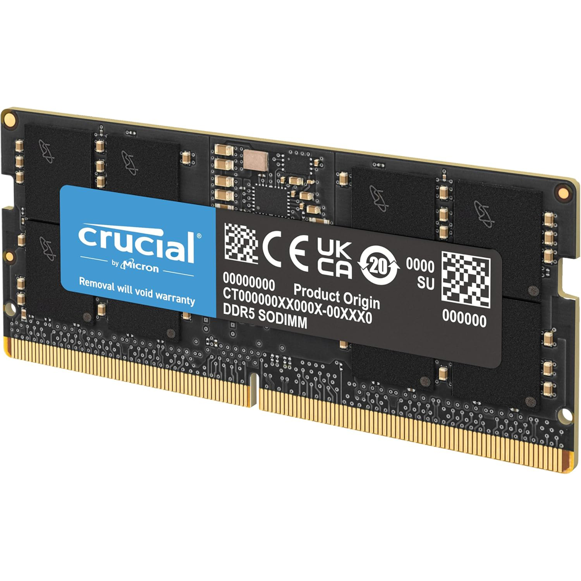 Crucial 8GB DDR5 4800MHz CL40 Laptop RAM – SODIMM 262-Pin – CT8G48C40S5