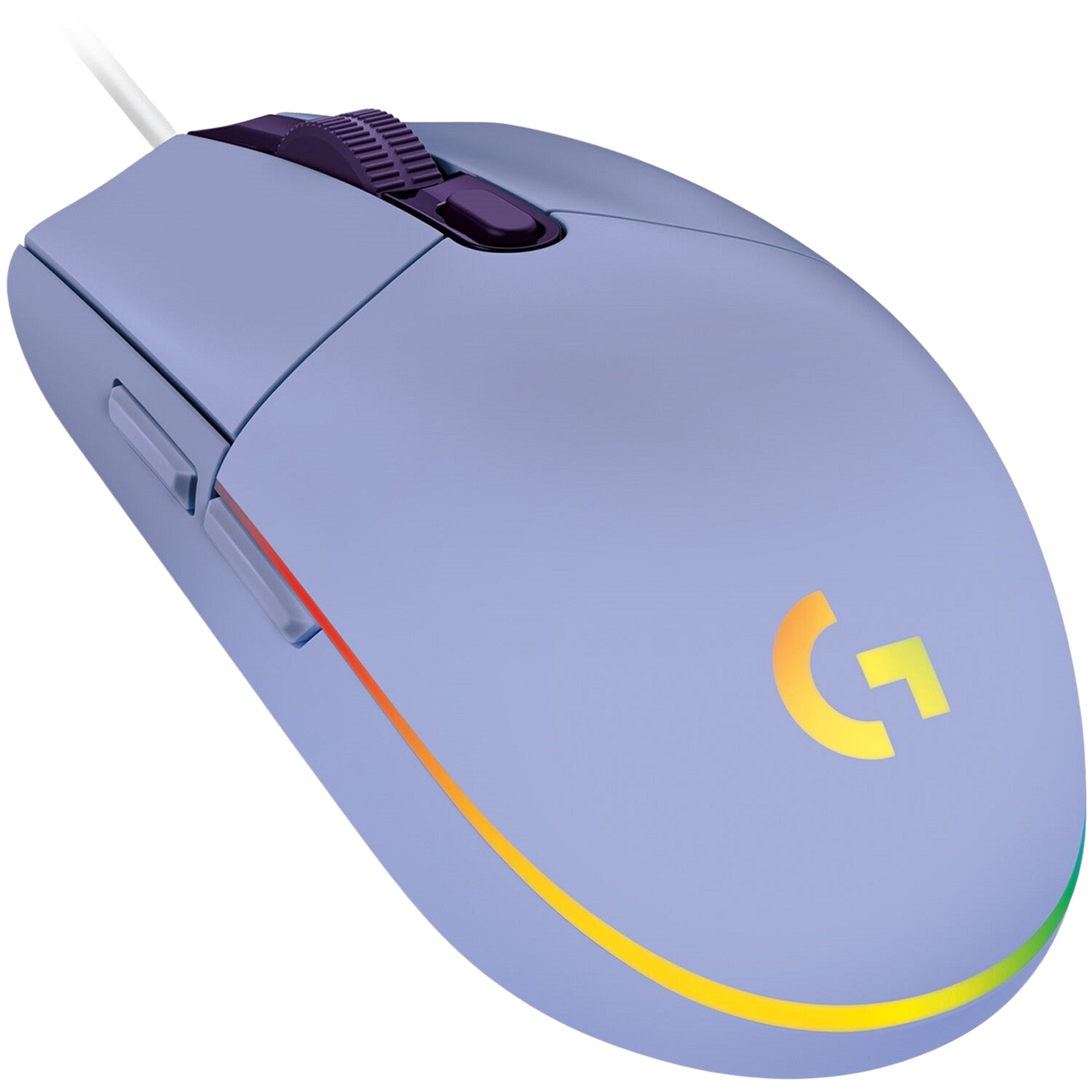 Mouse Gamer Logitech G203 Lightsync RGB 8000 DPI 6 Botones Lila
