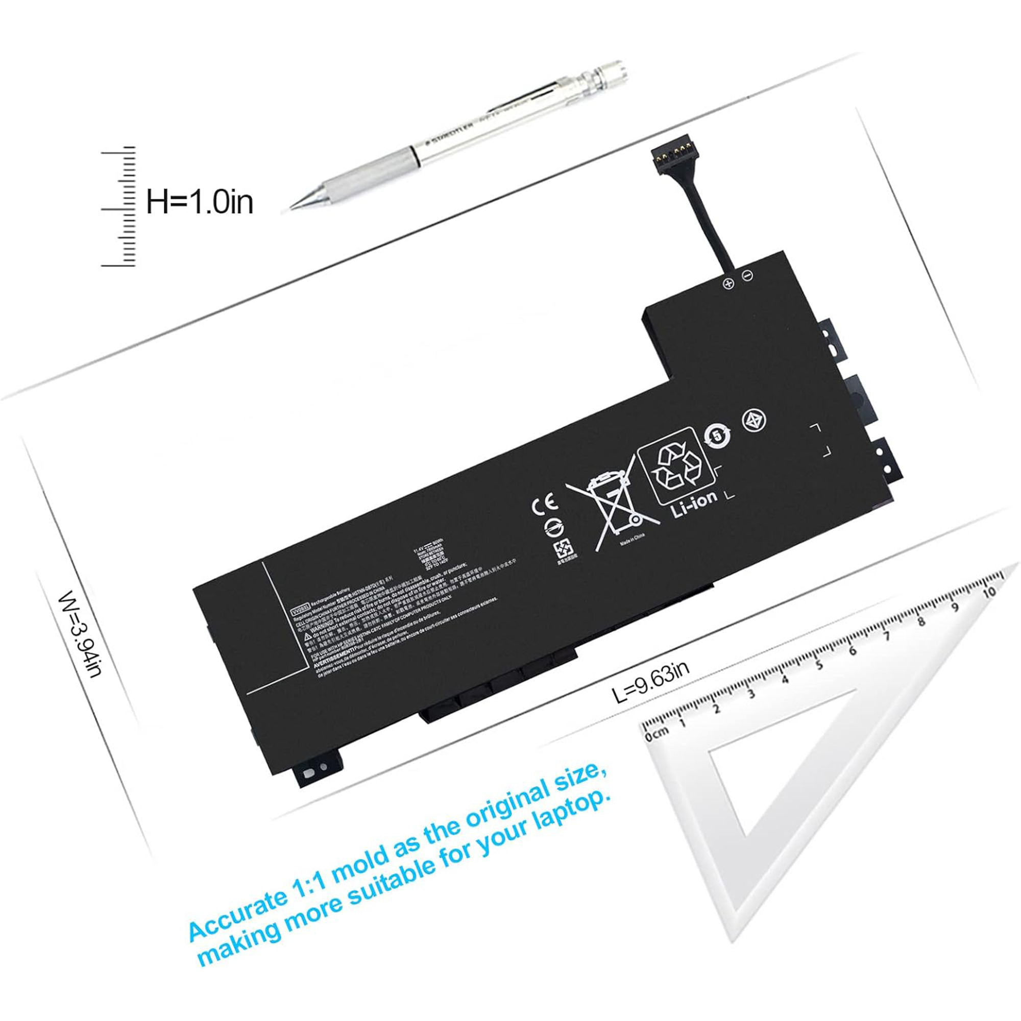 Replacement Battery for HP ZBook VV09XL VV09 15 G3‑G4 and 17 G3