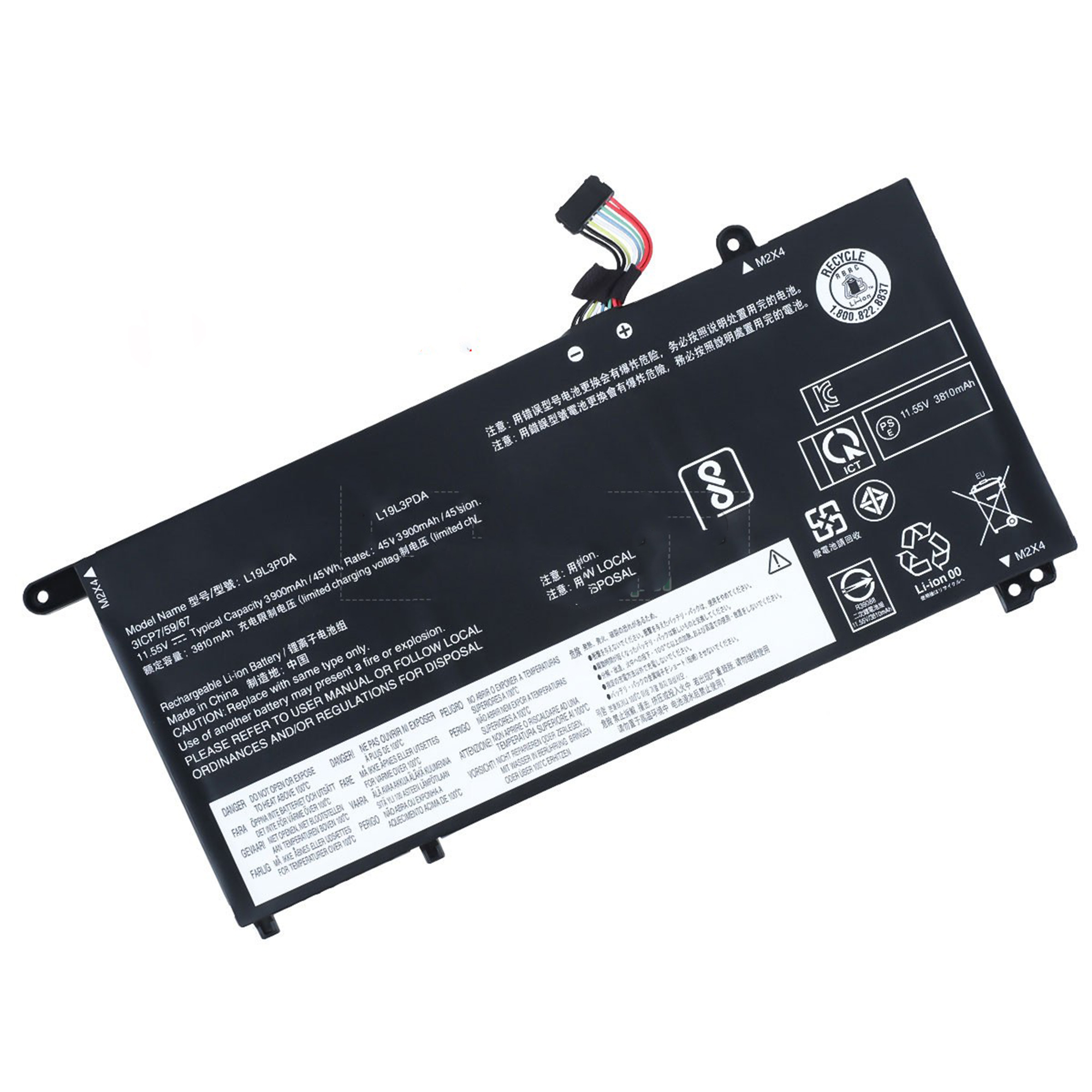 Battery for Lenovo E14 G2/G3/G4 & IdeaPad 15 G2/G3 – L19M3PDA L19C3PDA L19L3PDA L19D3PDA – 11.25V 45Wh