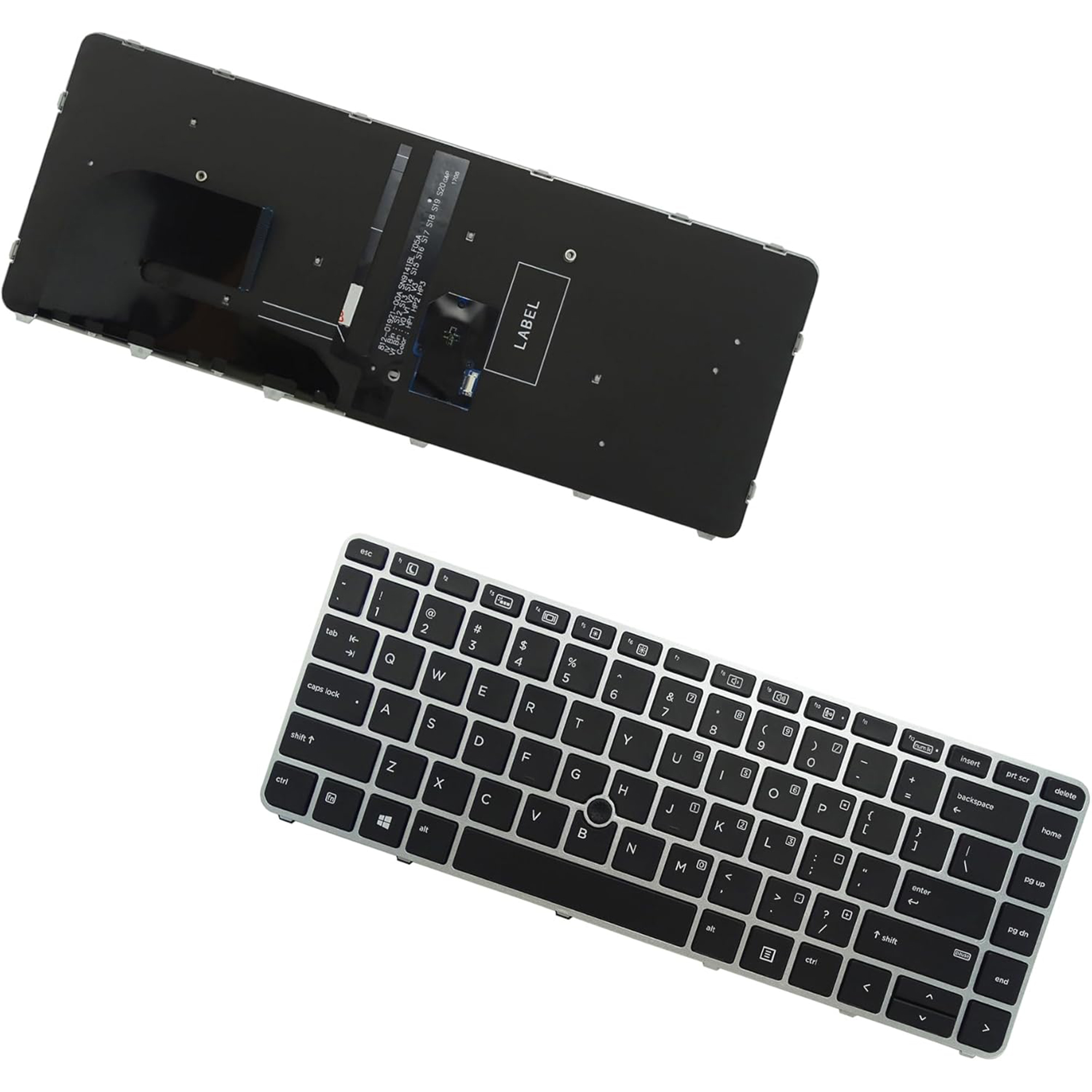 Keyboard HP Elitebook 840 G3 848 G3, Elitebook 745 G3 745 G4 Series Laptop with Backlit Silver Frame US Keyboard Keyboard HP Elitebook 840 G3 848 G3, Elitebook 745 G3 745 G4 Series Laptop with Backlit Silver Frame US Keyboard