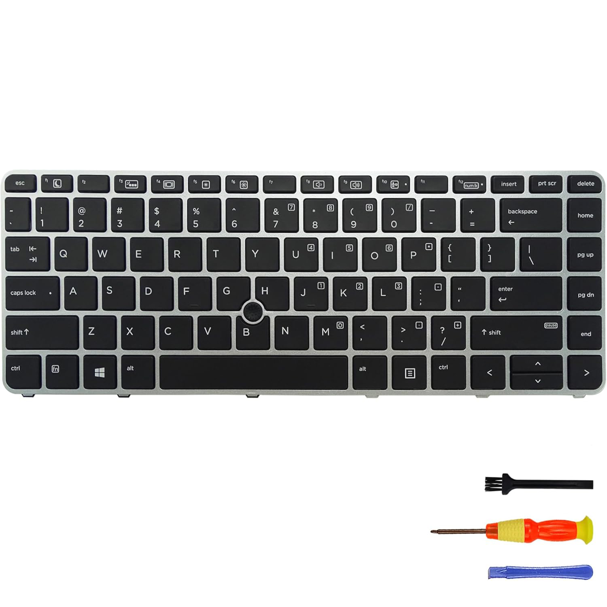 Keyboard HP Elitebook 840 G3 848 G3, Elitebook 745 G3 745 G4 Series Laptop with Backlit Silver Frame US Keyboard