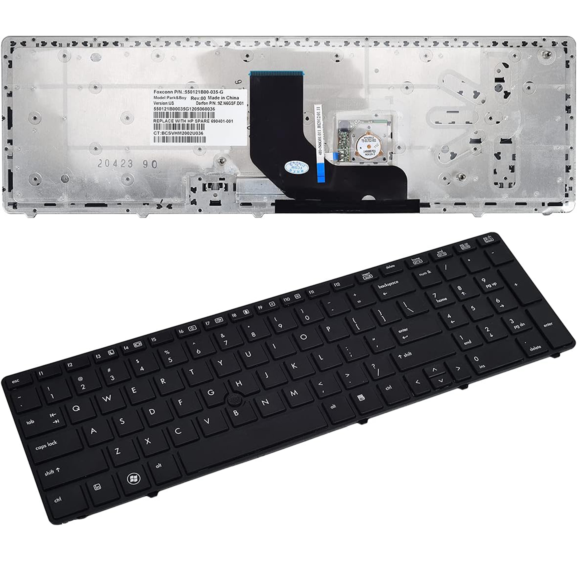 HP ProBook 6560B 6565B 6575B 6570B 8560P 8570P Black Frame US Layout Laptop Keyboard